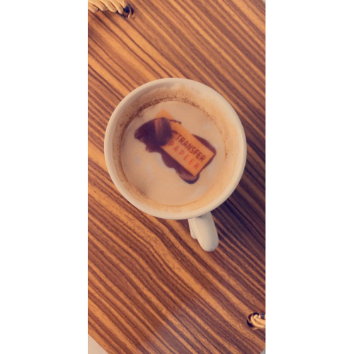 بكيت ملصقات الكوفي  شفاف مقاس 5 سم 