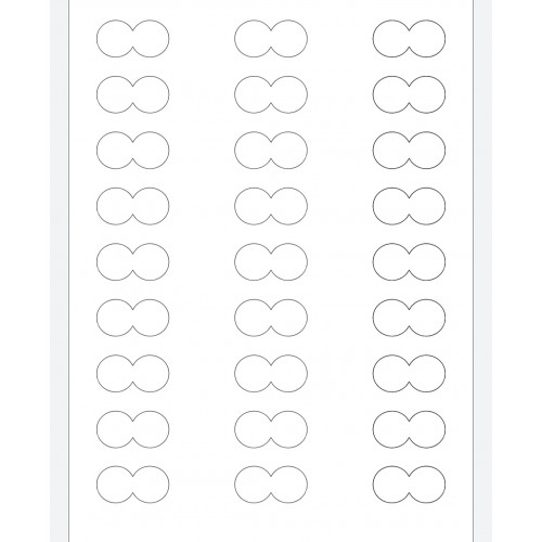 قالب  اكريلك لطباعه 6 ملل شكل دبلتين 