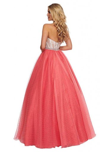 Rachel Allan Coral -Whita dress