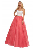 Rachel Allan Coral -Whita dress