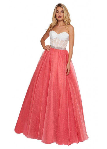 Rachel Allan Coral -Whita dress
