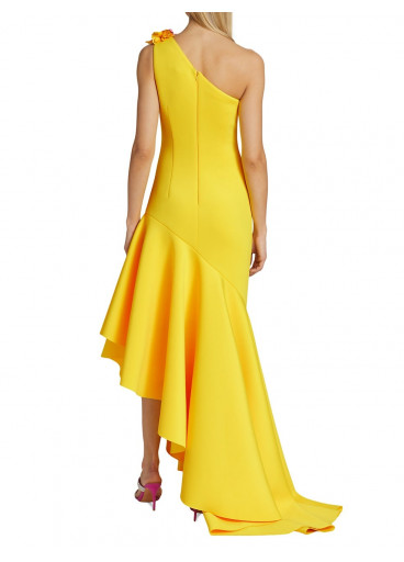 Badgley Mischka One-Shoulder gown