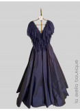 Navy  Dantail -Taffeta Gown