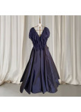 Navy  Dantail -Taffeta Gown