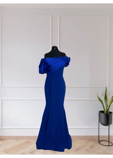 Crepe -Taffeta Satin Gown