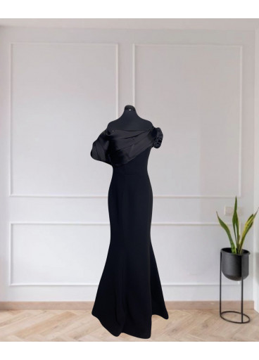 Crepe -Taffeta Satin Gown