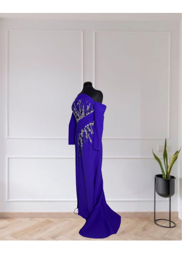 Crepe Embellished Gown