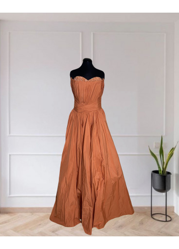 Beaded Taffeta Gown