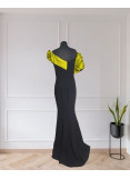 Crepe -Taffeta Satin Gown