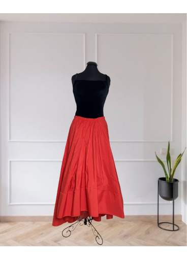 Taffeta High- Low Skirt
