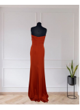Strapless Satin Evening Dress