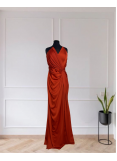 Strapless Satin Evening Dress