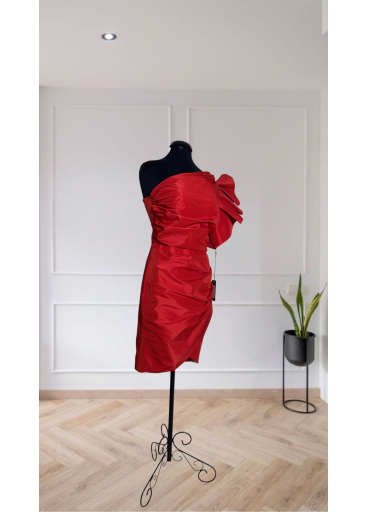 One - Shoulder Taffeta Dress