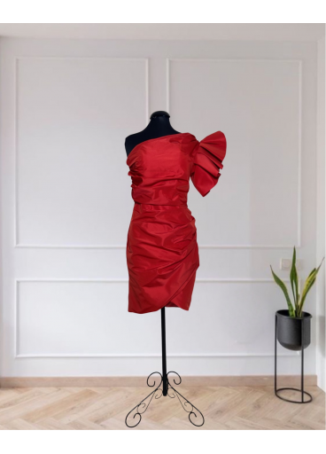 One - Shoulder Taffeta Dress