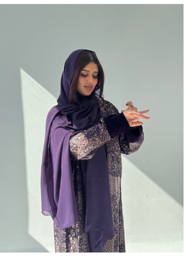 عباية شيفون مبطنة
