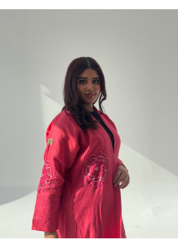 عباية لينين مطرزة