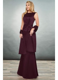  Mary's Bridal - Bateau pleated sheath dress 