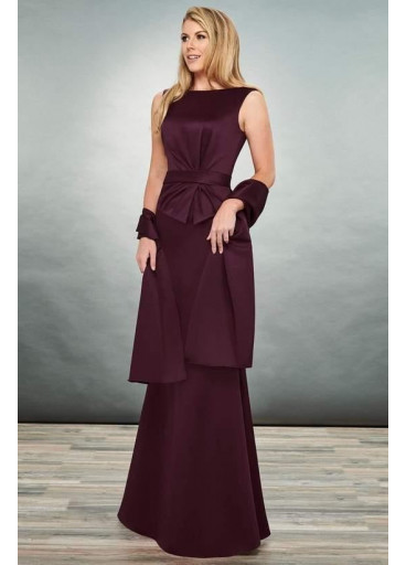  Mary's Bridal - Bateau pleated sheath dress 