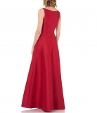   Kay Unger Jumpsuit with Embellished Brooch Bow 