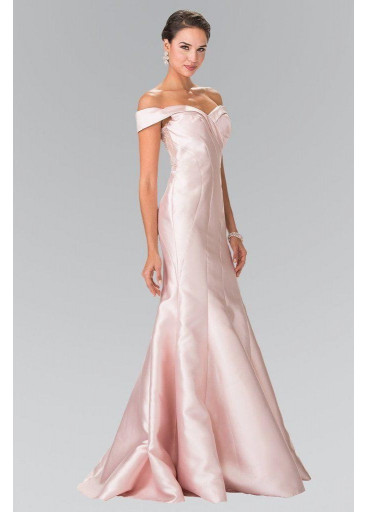 Elizabeth K - laced off-shoulder mikado mermaid dress 