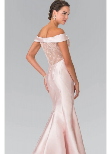 Elizabeth K - laced off-shoulder mikado mermaid dress 