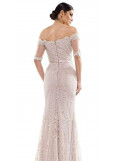 Marsoni - Embroidered off-shoulder trumpet dress