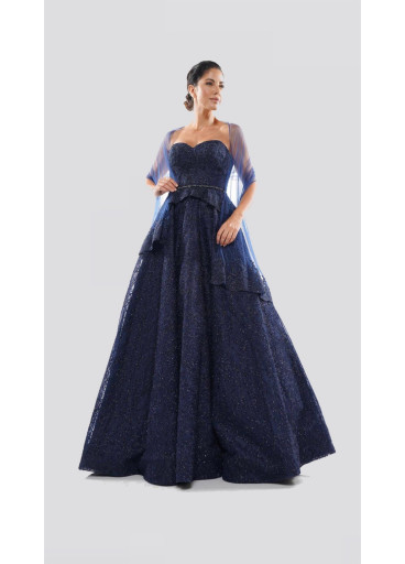 Marsoni embroidered lace sweetheart ballgown