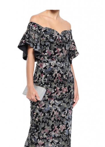  Badgley Mischka embroidered sweetheart gown  