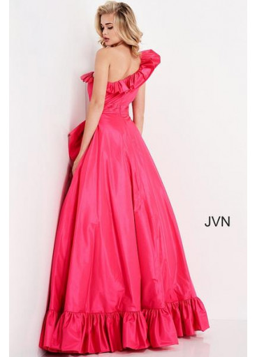 Jovani  one shoulder ruffle prom gown