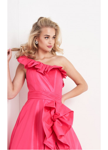 Jovani  one shoulder ruffle prom gown