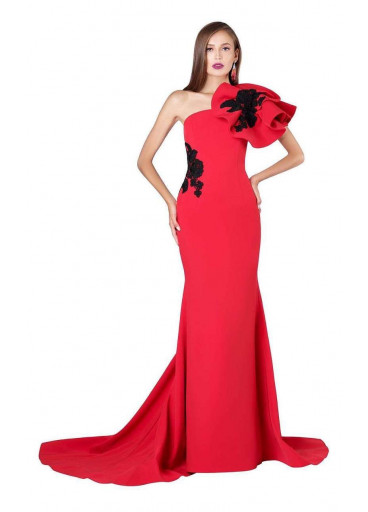 MNM Couture Embroidered Mermaid Dress
