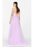 Angle And Alison Floral Embroidery Tulle Gown