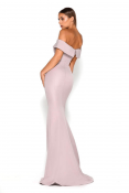 Fold-over off-the-shoulder formal with split by Portia and Scarlett