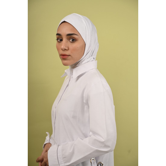 حجاب أبيض قطن