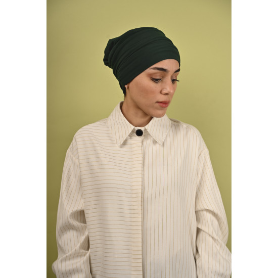 توربان من قطعتين باللون الزيتي