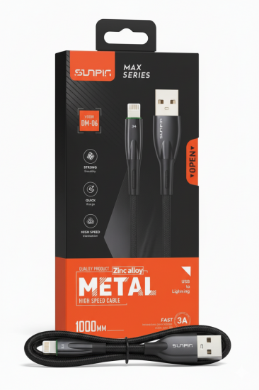 USB To Lighining "MAX SERIES" كابل شحن عالي السرعة USB To Lighining "MAX SERIES" كابل شحن عالي السرعة