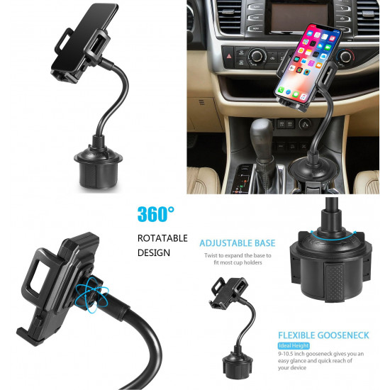 ستاند جوال في حامل الاكواب للسيارة Car Cup Holder Phone Mount