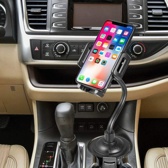 حامل جوال يثبت في كوب السيارة car cup holder phone mount