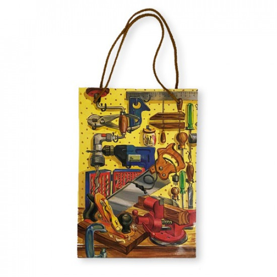كيس هدايا ورق ادوات نجارة 25x18x10سم 