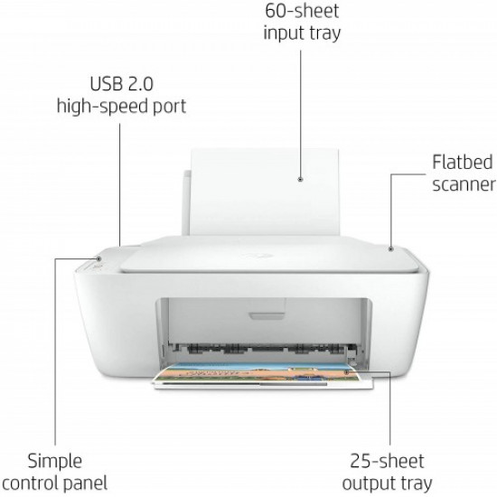 طابعة دسك جيت ملونه سلكي 3 في 1 hp-2320