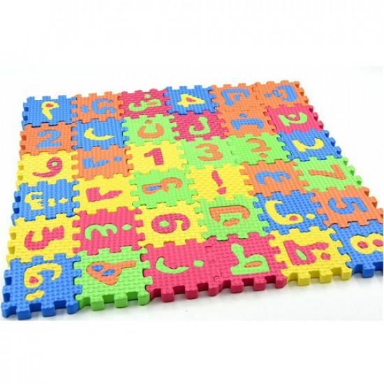 بازل حروف عربية وارقام فلين اسفنجي 5x5 سم