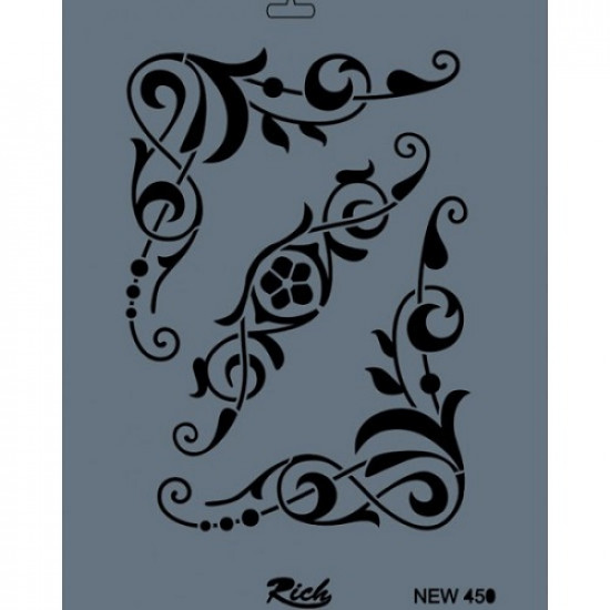 استنسل للأعمال الفنية  25×35سم ريتش 450