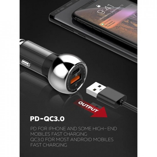 شاحن سيارة LDNIO (PD) C1 LDNIO 40W 