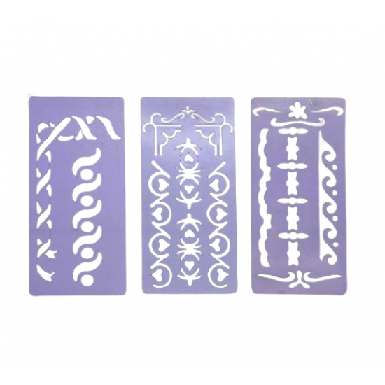 مجموعة استنسل للأعمال الفنية زخارف 20×9.5 سم 