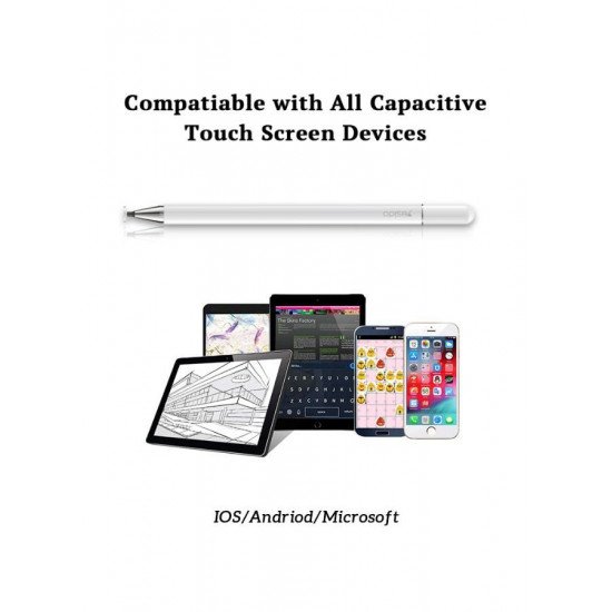 قلم لمس للرسم عالي الدقة أبيض ST04 | Capacitive Stylus Pen