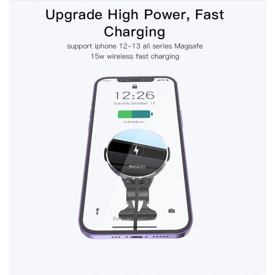 Yesido C131 Wireless Car Charger 15W Fast Charging