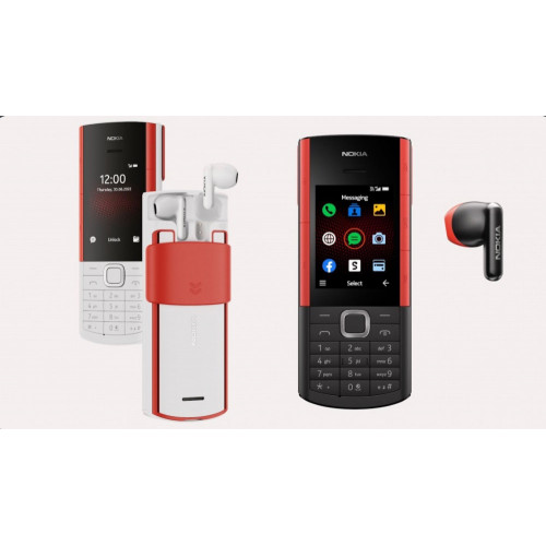 جوال نوكيا اكسبرس اوديو 5710 من نوكيا مصمم بسماعات اذن لاسلكية مدمجة، اتصال 4G جوال نوكيا اكسبرس اوديو 5710 من نوكيا مصمم بسماعات اذن لاسلكية مدمجة، اتصال 4G