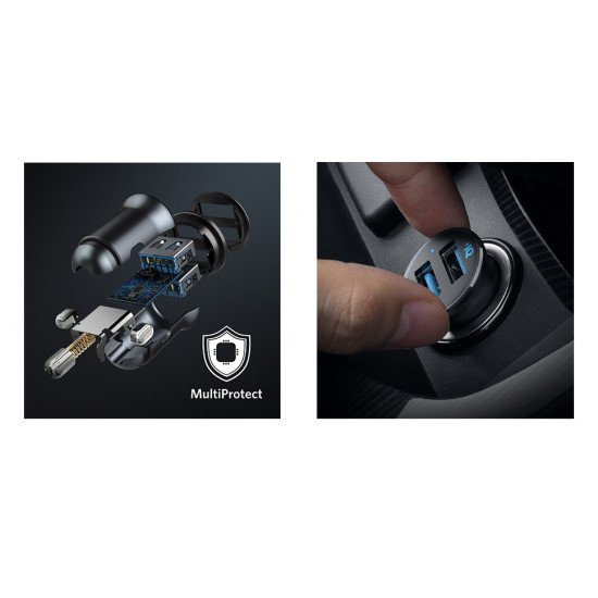شاحن سيارة أنكر PowerDrive 2 Alloy Metal Mini 24W 4.8A 