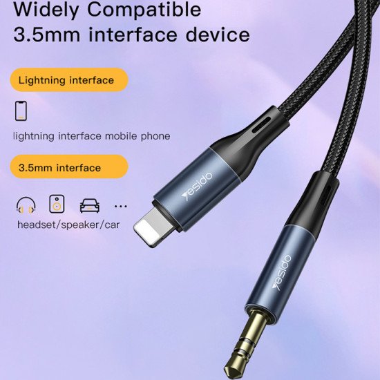 كيبل Yesido YAU35 iPhone Aux بطول 1 متر