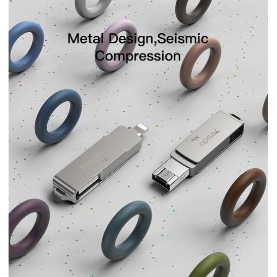 FLASH DRIVE - ذاكرة بيانات 3في 1 (64 جيجابايت) من Yesido -FL11 FLASH DRIVE - ذاكرة بيانات 3في 1 (64 جيجابايت) من Yesido -FL11